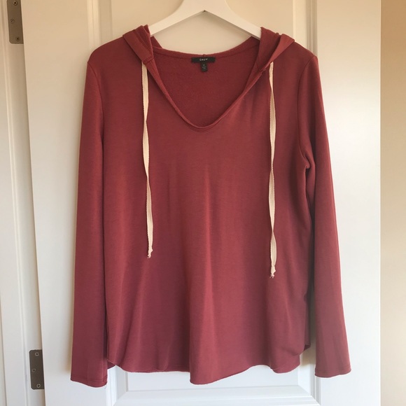 Anthropologie Tops - Anthropologie Drew Soft Pullover V-Neck Hoodie M